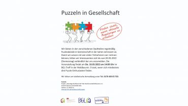 puzzeln website schoenefeld BGL Nachbarschaftshilfeverein - Aktuelles vom Nachbarschaftsprojekt Schönefeld